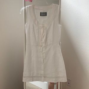 Reformation white linen dress.